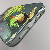 Чохол для Apple iPhone 12 чохол з принтом дракончика на телефон айфон 12 чорний x0w, фото 5