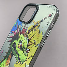 Чохол для Apple iPhone 12 чохол з принтом дракончика на телефон айфон 12 чорний x0w, фото 3