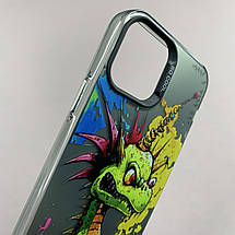 Чохол для Apple iPhone 12 чохол з принтом дракончика на телефон айфон 12 чорний x0w, фото 4