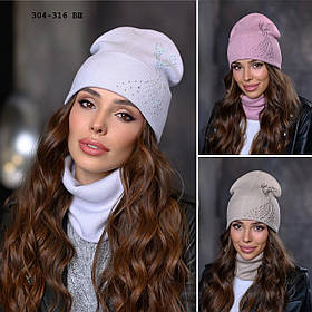 Набір жіночий шапка + баф 304-316 вш
