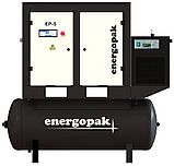Гвинтовий компресор Energopak EP 5/RD-T500 з осушувачем та ресивером 500л (1,0 м3/хв, 7,5 бар, 5 кВт), фото 2