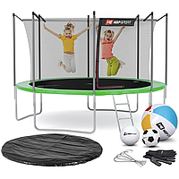 Батут Hop-Sport 12ft (366см) зелений із внутрішньою сіткою