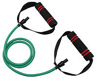 Трубчатый эспандер для фитнеса с ручками U-POWEX Latex resistance tube 20LB Green (9 кг.) r_240