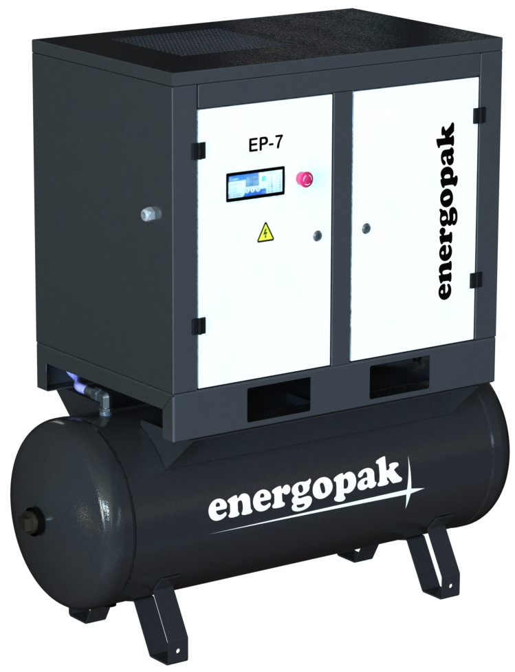Гвинтовий компресор Energopak EP 7-T270 з ресивером 270л  (1,2 м3/хв, 7,5 бар, 7,5 кВт), фото 1