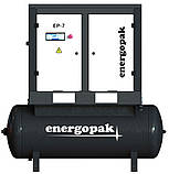 Гвинтовий компресор Energopak EP 7-T270 з ресивером 270л  (1,2 м3/хв, 7,5 бар, 7,5 кВт), фото 2