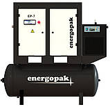 Гвинтовий компресор Energopak EP 7/RD-T270 з осушувачем та ресивером 270л (1,2 м3/хв, 7,5 бар, 7,5 кВт), фото 2
