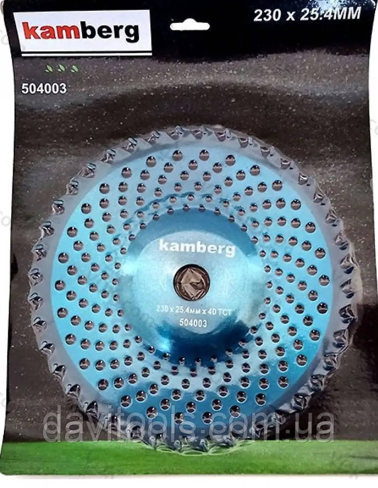 Диск для мотокоси Bomba Kamberg D230 d25.4 z40 увігнутий "Тарілка", фото 1
