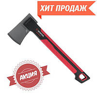 Топор стальной 630 г, ручка из фибергласса, STORM ИНТЕРТУЛ HT-0291 (профессиональный, гарантия 3 года)