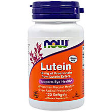 Лютеїн, Lutein, NOW Foods, 10 мг, 120 гелевих капсул