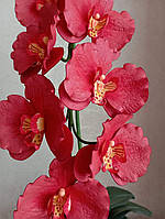 Искусственная орхидея в вазоне на две веточки, ручная работа
