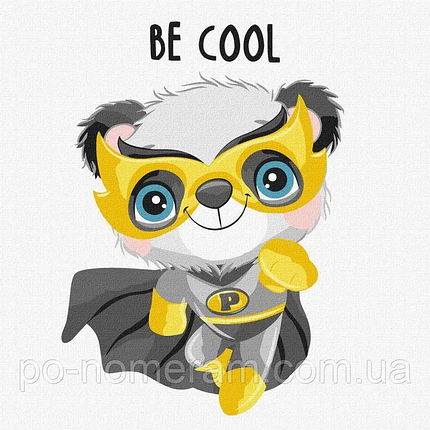 Кермо Картина за номерами (KHO6097) Крутезна панда, 30 х 30 см, Ідейка, фото 1