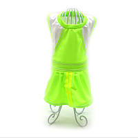 Костюм-Платье для собак с капюшоном на заклепках Фитнес Zoo-hunt салатовое 43х64 см