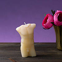 Декоративна свічка фігурна торс Чоловіка 12924 (шампань)