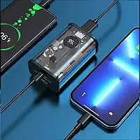 Портативний зарядний пристрій Power Bank на 20000 mAh, акумулятор для телефона з індикатором заряду