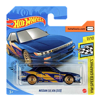 Машинка Базова Hot Wheels Nissan Silvia (S13) Speed Graphics 1:64 GHF03 Dark Blue