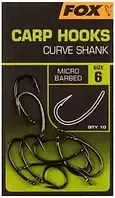 Карповые крючки Fox Carp Hooks Curve Shank Short №4,№6