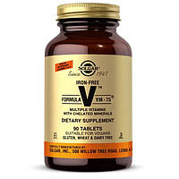 Витаминно-минеральный комплекс Solgar Formula V VM-75 Multiple Vitamins with Chelated Minerals Iron Free 90