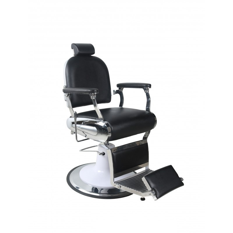 Крісло перукарське для barbershop Tiger pro Чорне (Krasa ProfTM)