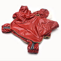 Теплая одежда для питомца , Ветровка с защитой от холода ,Костюм для собак Бруно красный 2XS