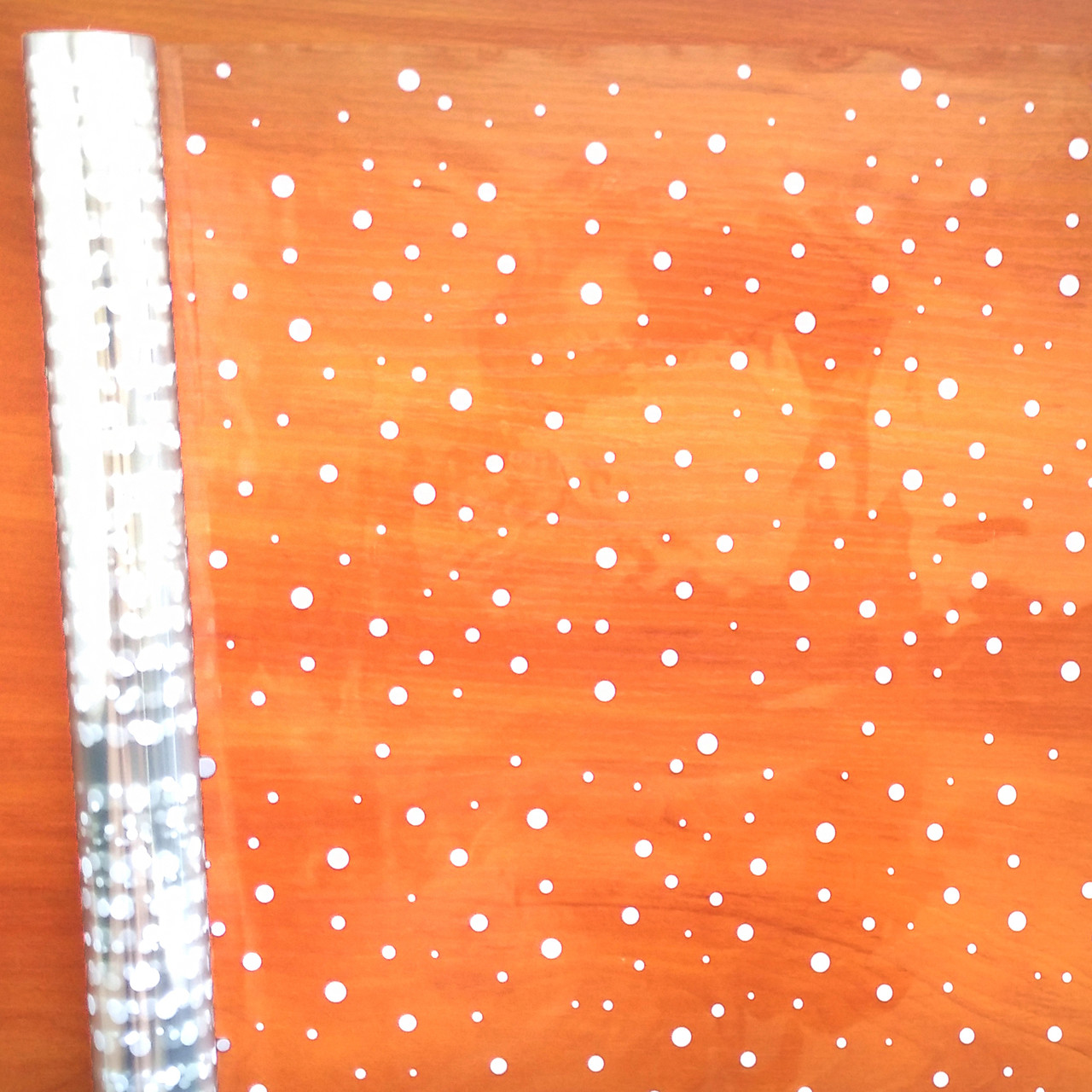 Плівка з малюнком "Горох-3" білий (60 см, 400 г), фото 1