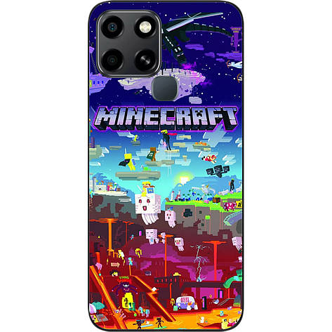 Силіконовий чохол Case для Infinix Smart 6 з картинкою Minecraft, фото 1