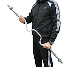 Гриф для штанги класичний Z-подібний сталевий хромований Sport Lux 1,2 м 25 мм 4,85 кг, фото 8