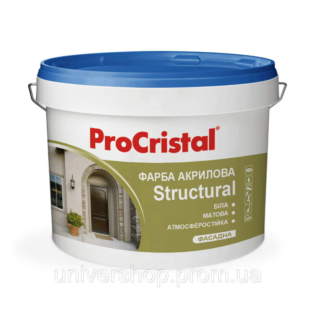 Фарба структурна ProCristal Structural IP-138 25 кг Білий UN, код: 7766378