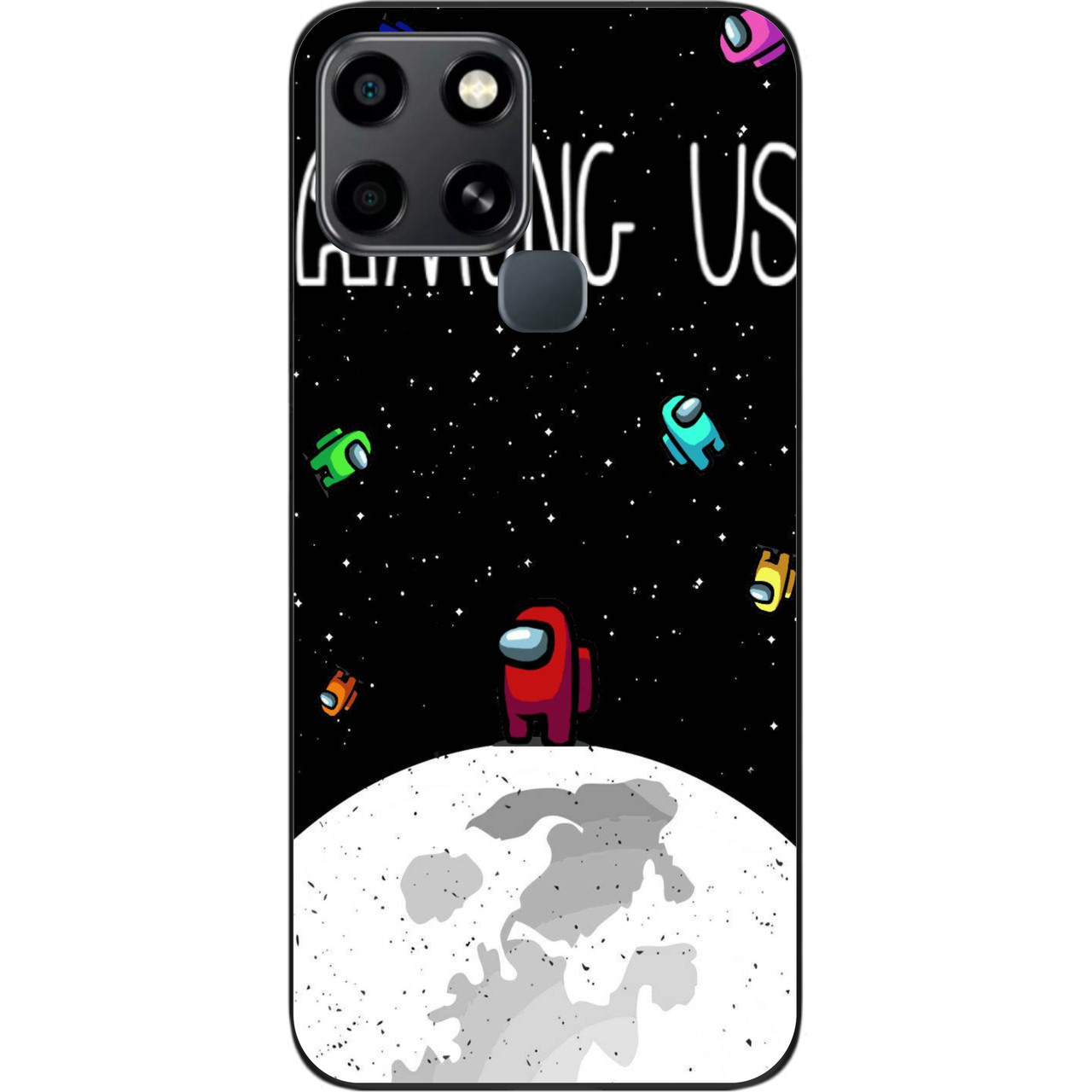 Силіконовий чохол Case для Infinix Smart 6 з картинкою Among Us На місяці