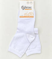 Дитячі однотонні шкарпетки BROSS високі Білі