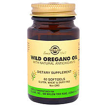 Олія орегано дикого, Wild Oregano Oil, Solgar, 175 мг, 60 м'яких капсул