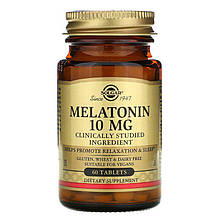 Мелатонін, Melatonin, Solgar, 10 мг, 60 таблеток