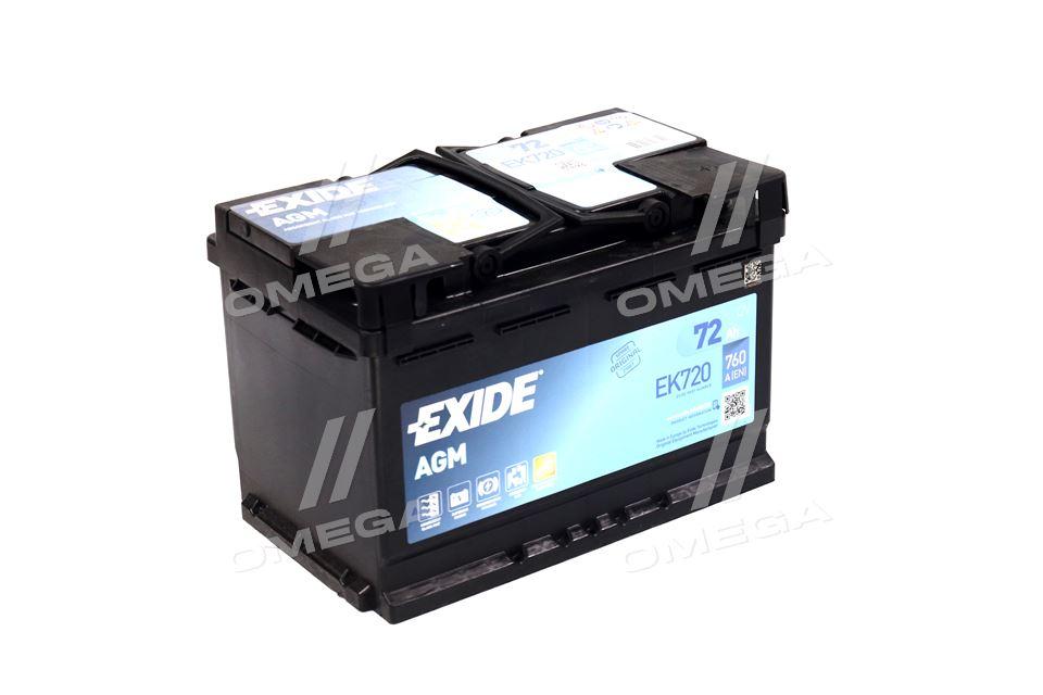 Акумулятор 72Ah-12v Exide AGM (278х175х190),R,EN760 EK720 UA59, фото 1
