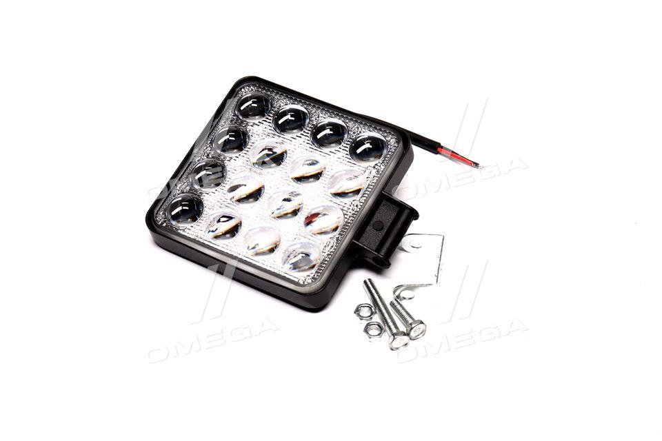 Фара LED квадратна 48W 6000K (16 диодив) (10.5см х 10.5см х 1.5см) 3D линза DK 3721 UA59, фото 1