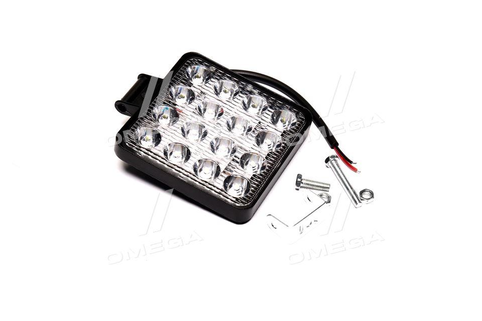 Фара LED квадратна 48W 6000K (16 диодив) (10.5см х 10.5см х 1.5см) DK 3720 UA59, фото 1