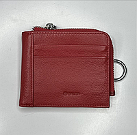 Стильне портмоне "BALISA" з натуральної шкіри, гаманець 2 кольори Червоний