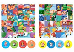 Книжка з наліпками "Зимові ігри та завдання. Збери картинку" | Торсинг, фото 2