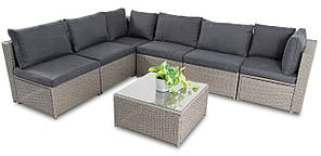 Комплект садових меблів Di Volio Torino Сірий/Графітовий