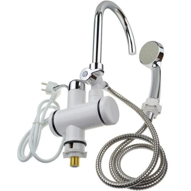 Водонагрівач Delimano lcd екраном з душем і з нижнім підключенням, фото 1