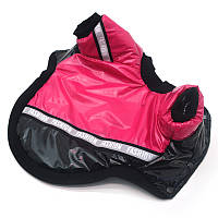 Утепленный плащ дождевик Курточка для собак Zoo-hunt Одежда для питомца Гамма розовая 2XS