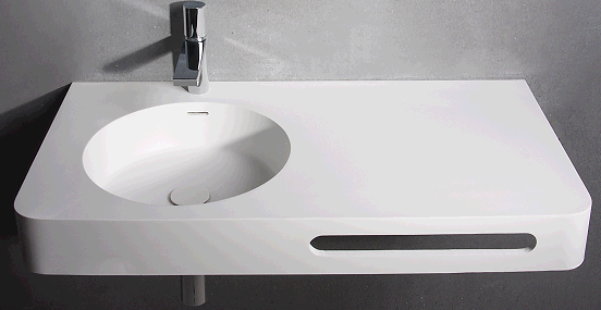 Раковина - столешница Volle Solid Surface 13-40-742 75 см