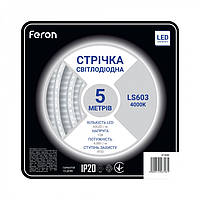 Светодиодная лента Feron SANAN LS603 60SMD/м 12V IP20 4000К