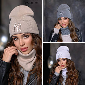 Набір стильний шапка+баф 300-31 ВШ