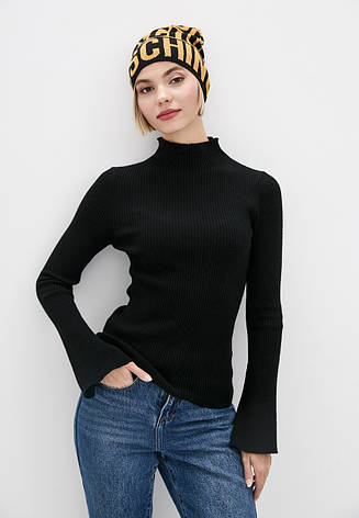Шапка Moschino жіноча One Size Золотисто-чорний (65165-5), фото 3