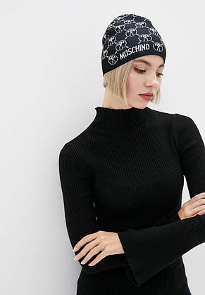 Шапка Moschino жіноча One Size Чорний (65243-16), фото 4