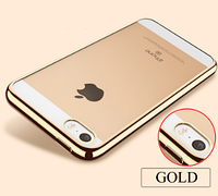 Силиконовый чехол c золотыми ободами iphone 5/5S