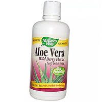 Гель и сок из листьев алоэ вера Aloe Vera Leaf Gel & Juice Nature's Way 1000мл Лесная ягода (71344076)