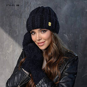 Набір жіночий шапка+ рукавиці 274-01 ВШ
