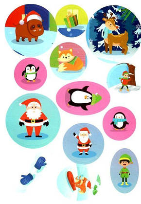 Книжка з наліпками "Зимові ігри та завдання. Знайди та покажи. Зима в лісі" | Торсинг, фото 3