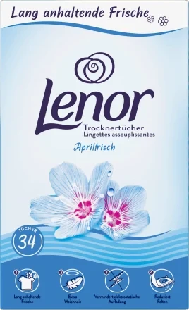 Серветки для сушильної машини Lenor Aprilfrisch, 34 шт