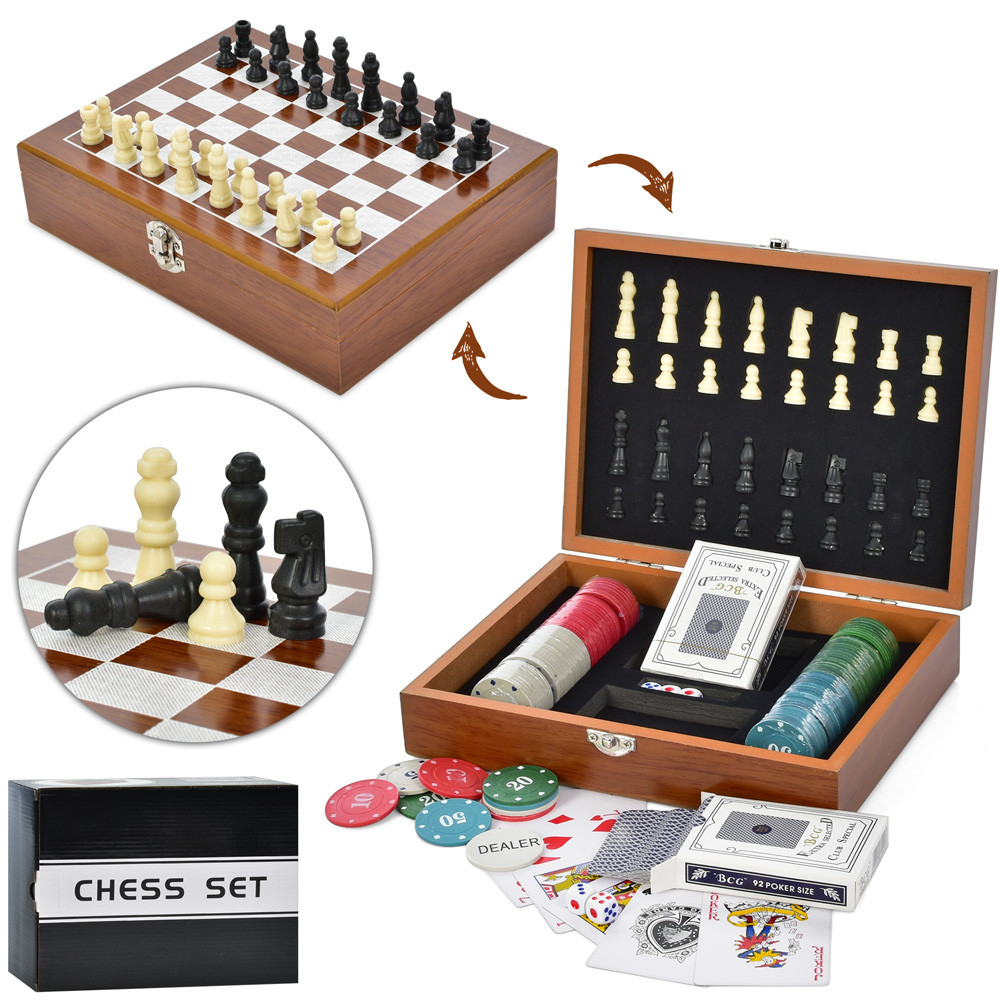 Набір для гри в покер та шахи  XQ12099 у валізці
